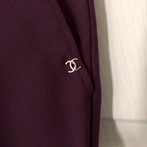 CHANEL PANTS : SIZE MEDIUM : EGGPLANT COLOR